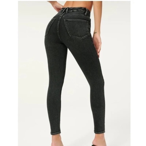 Good American Good Waist Slit GLSW419T Black210 6 / 28 - Picture 4 of 11